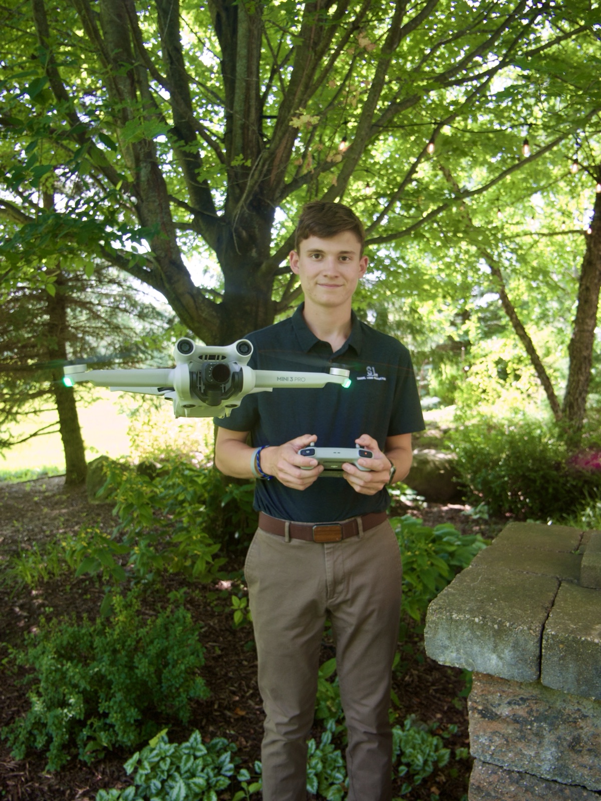 Samuel Long with his drone