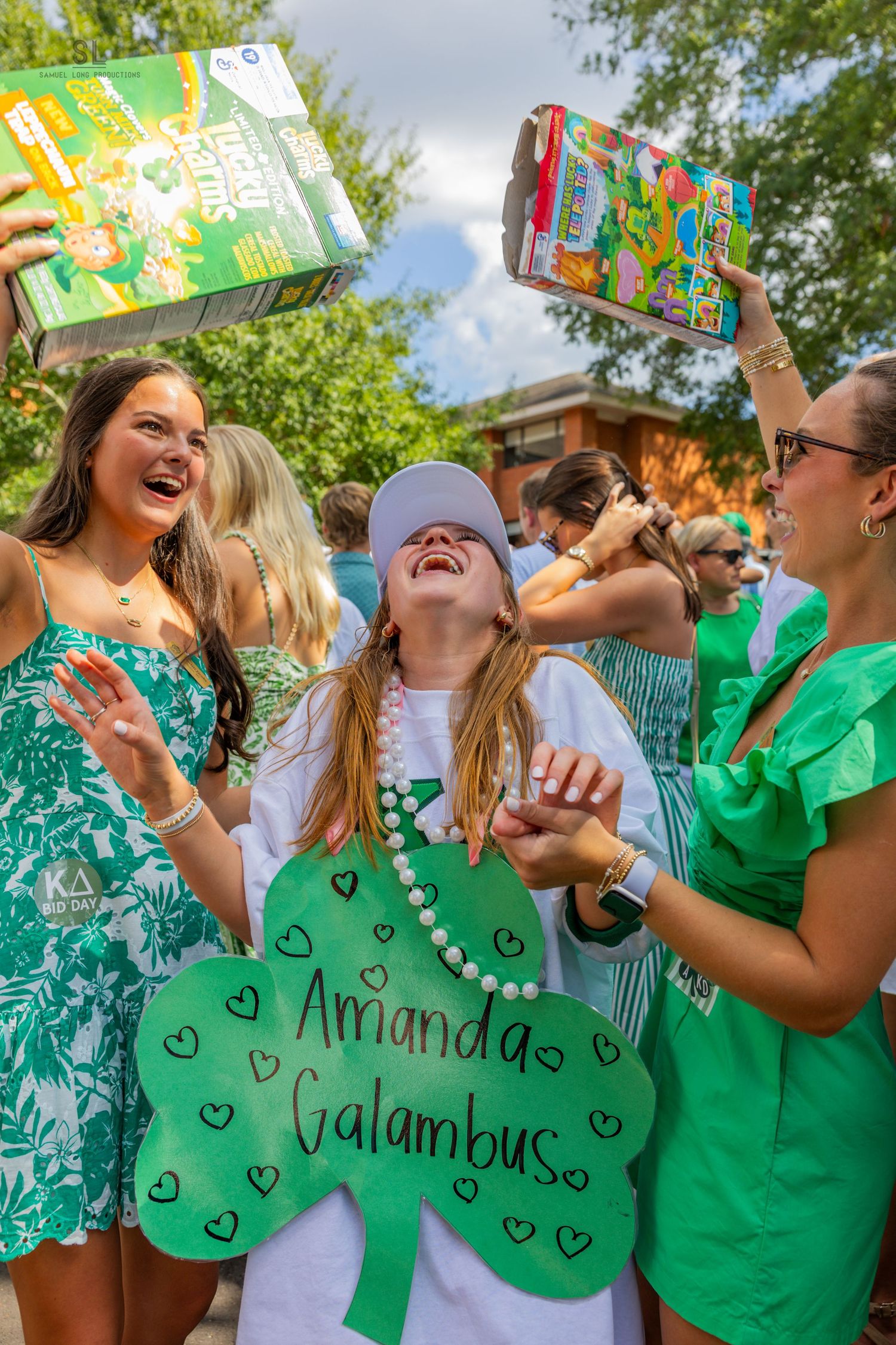 Sorority bid day photography at Ole Miss