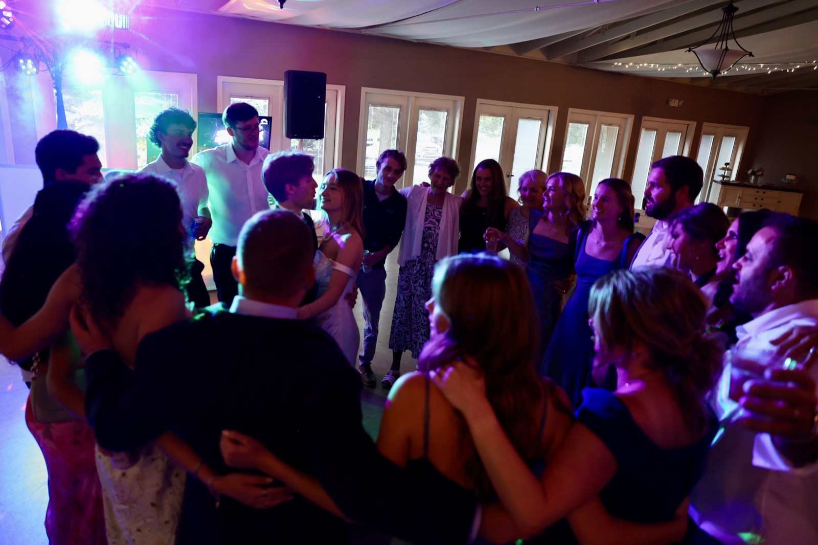 Wedding reception at golden hour