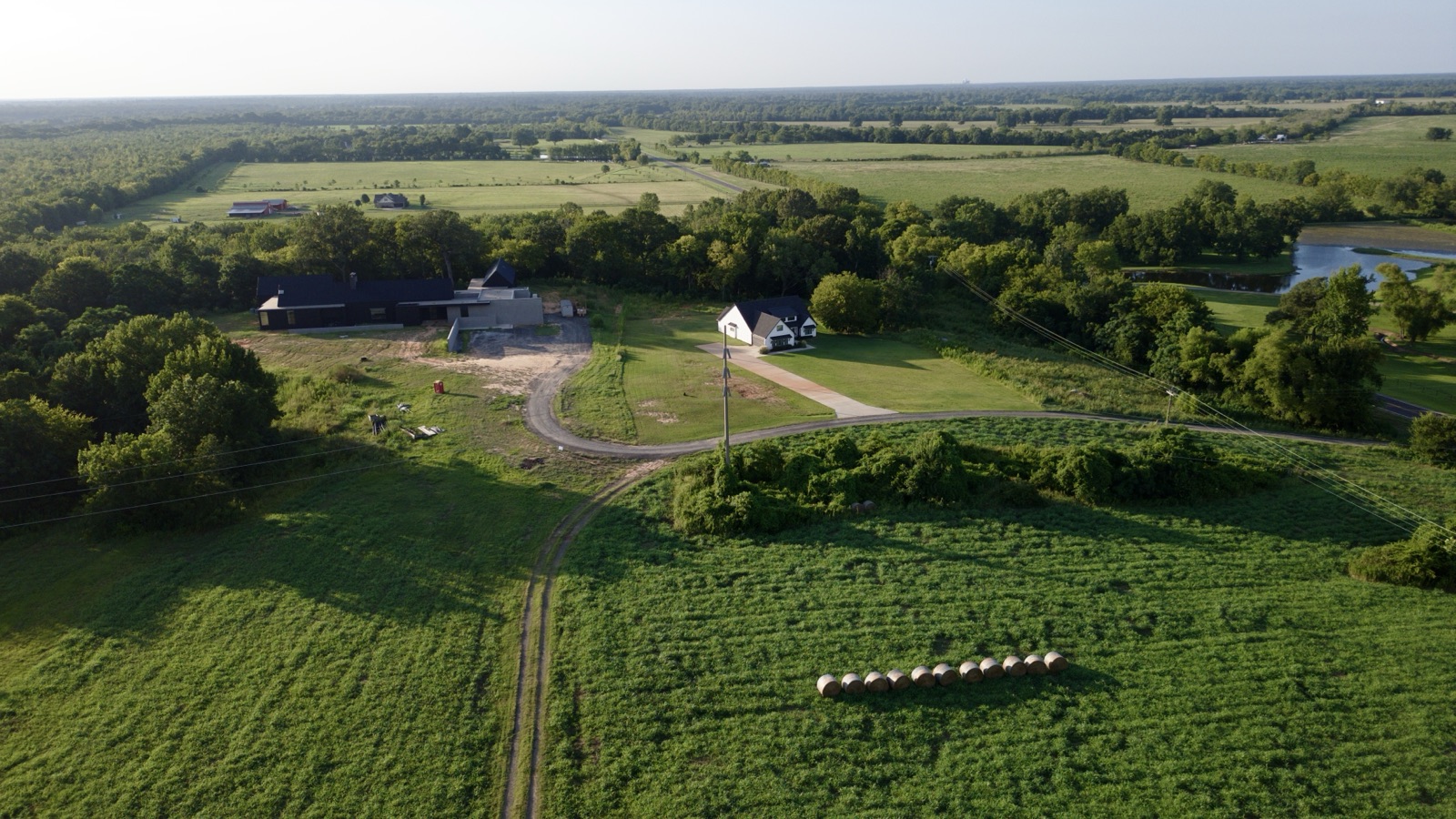 Aerial view of Mississippi countryside